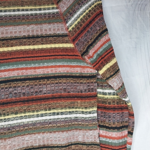 No Boundaries Striped Multicolor Grunge 90’s Long  Sleeve Top - Picture 13 of 13